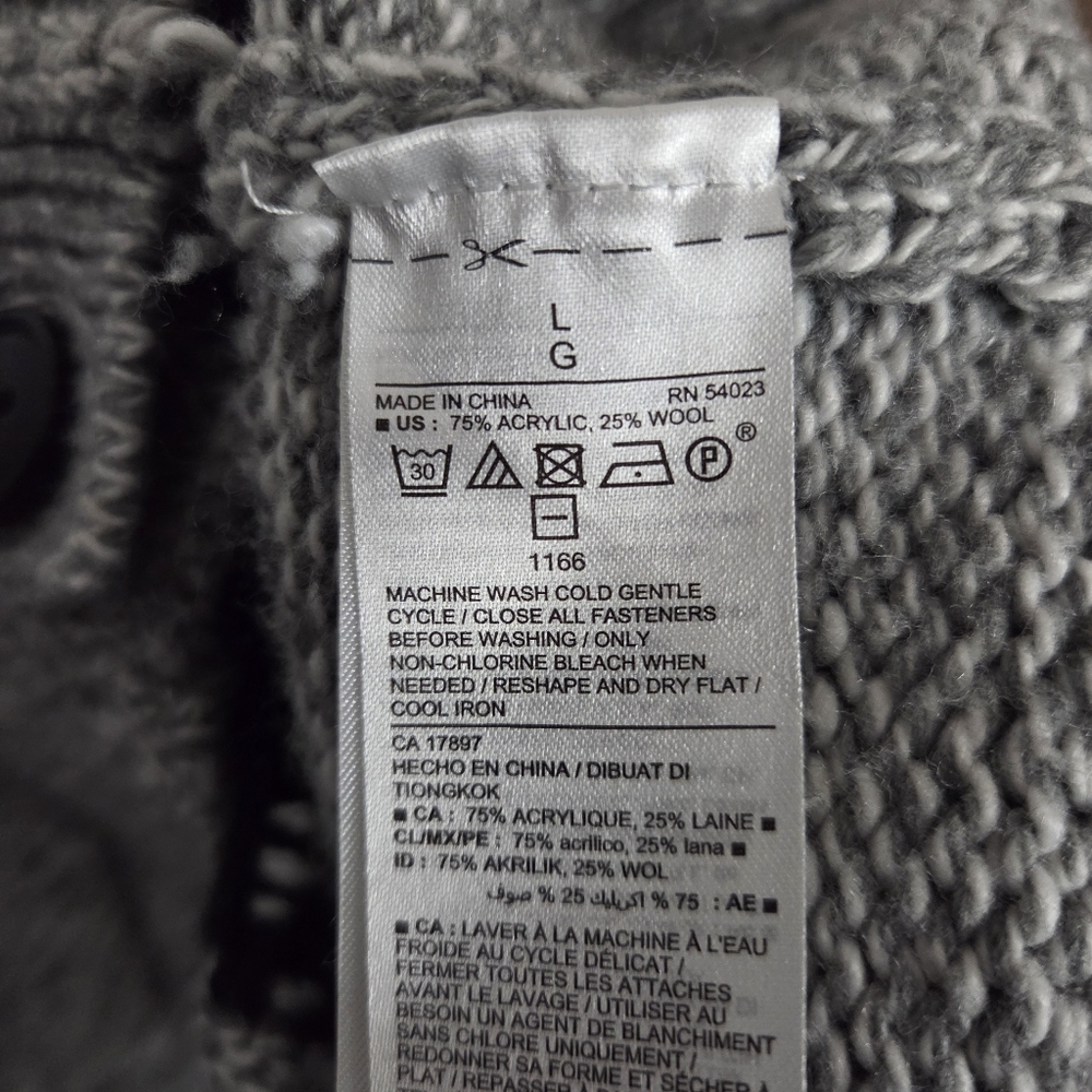 Old Navy Fair Isle shawl collar button-up cardigan sweater Men's Size Large - Picture 6 of 6